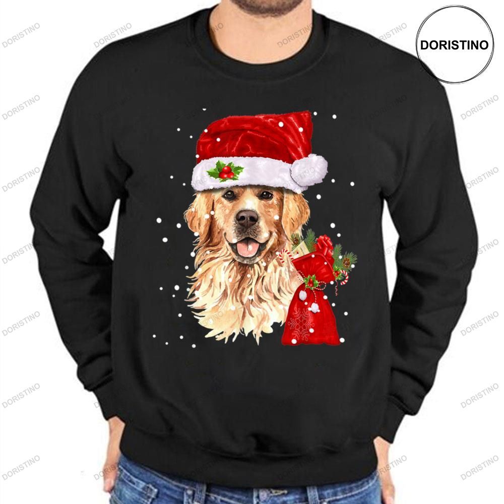 Golden Retriever Dog Christmas Holiday Style