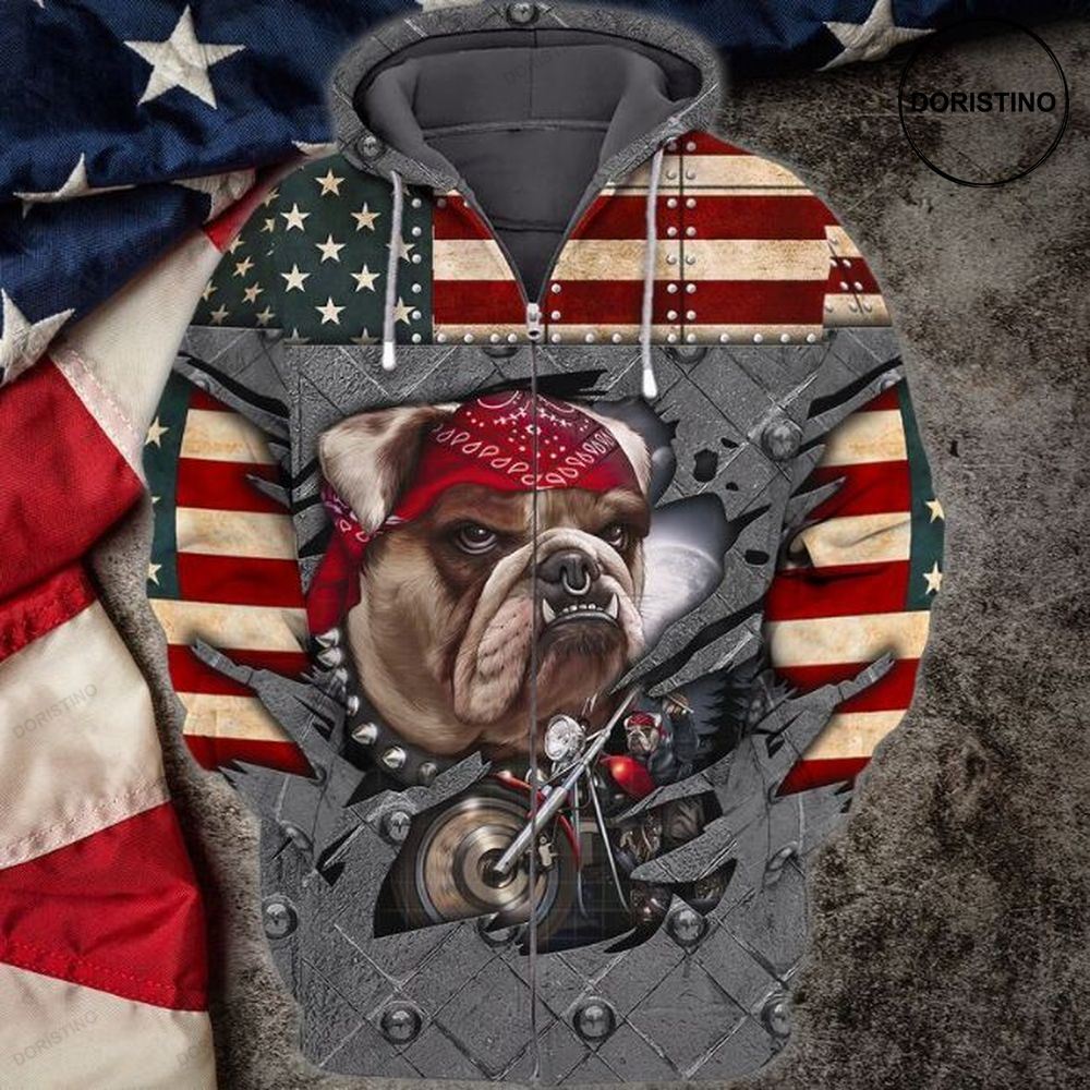 4th Of July Independence American Flag Day Bull Biker Gift Limited Edition 3d Hoodie
