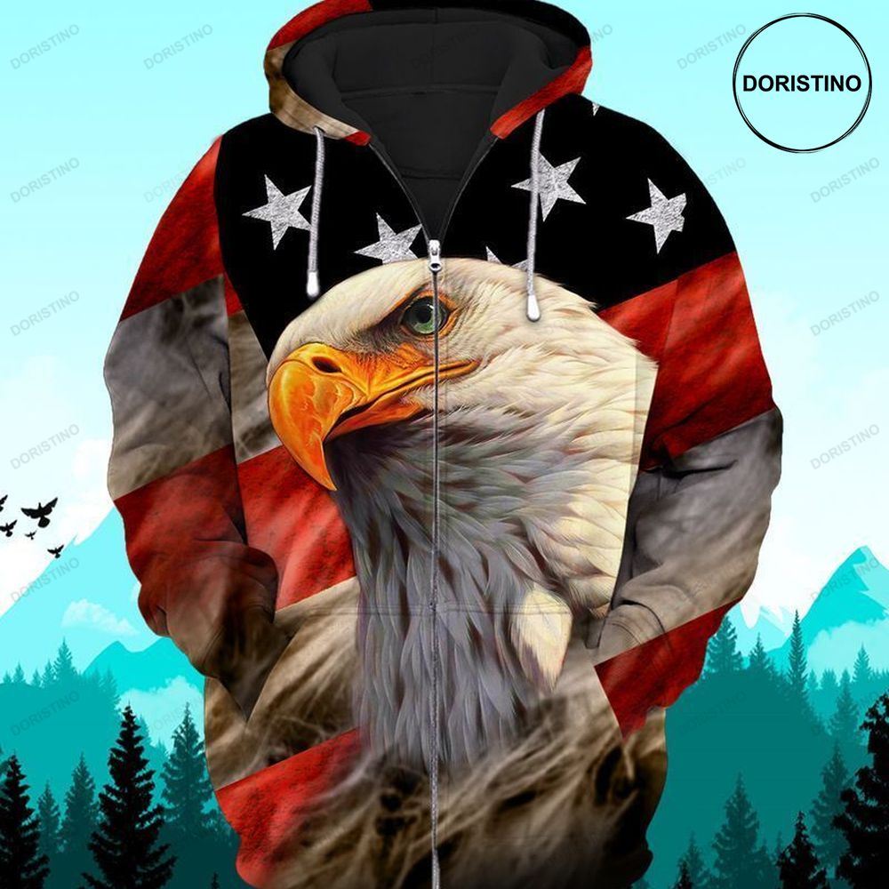 4th Of July Independence Day American Eagle V2 All Over Print Hoodie