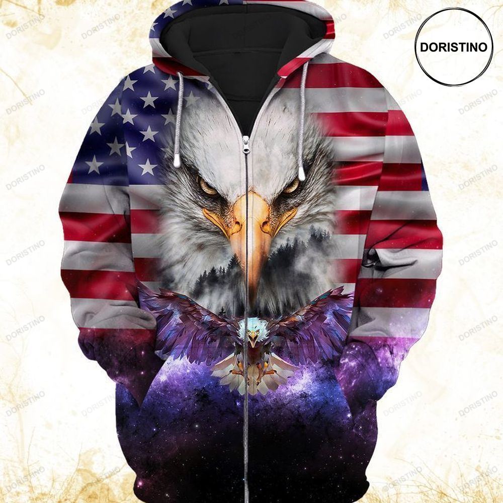 4th Of July Independence Day American Eagle V3 Awesome 3D Hoodie