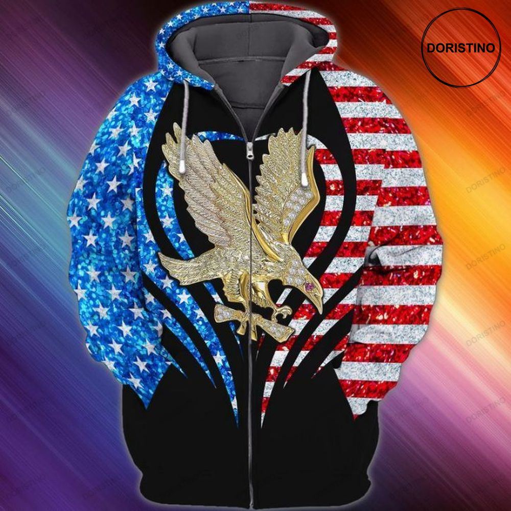 4th Of July Independence Day American Eagle Awesome 3D Hoodie