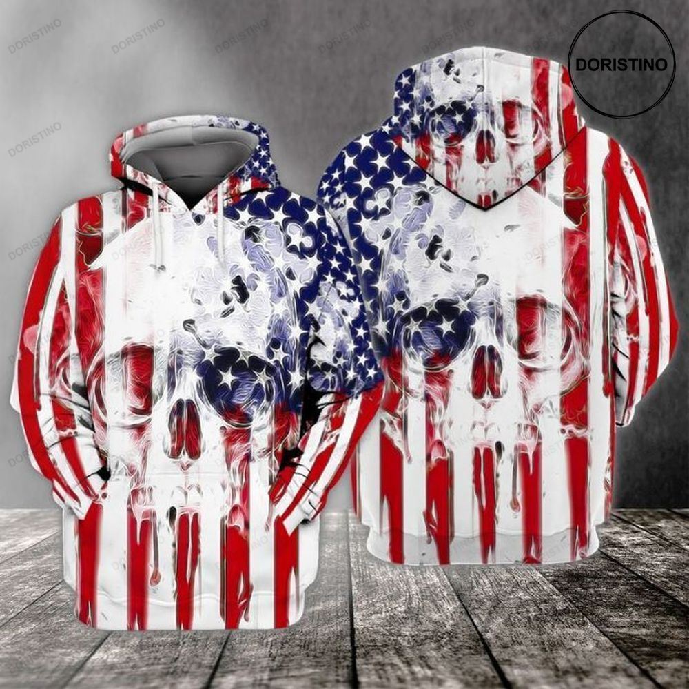 4th Of July Independence Day American Skull Limited Edition 3d Hoodie