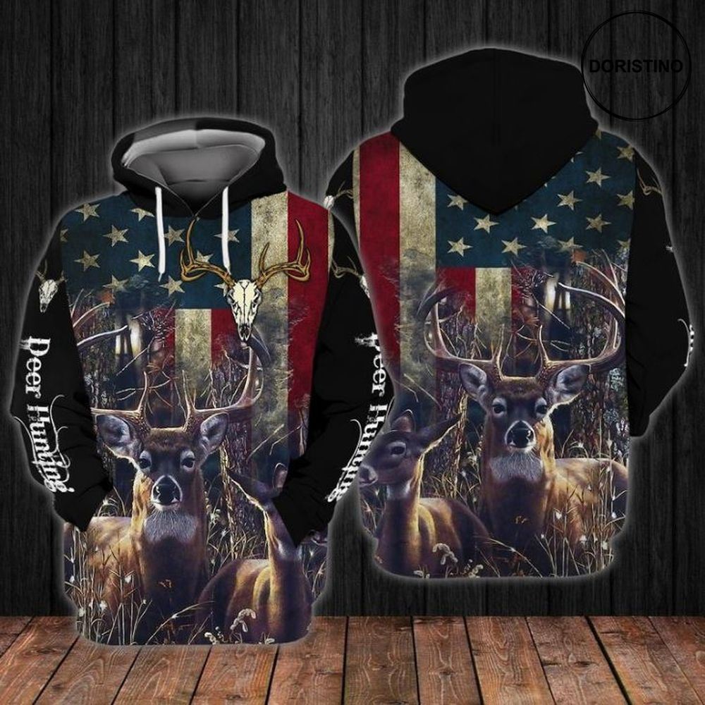 4th Of July Independence Day Deer Hunting Art Limited Edition 3d Hoodie