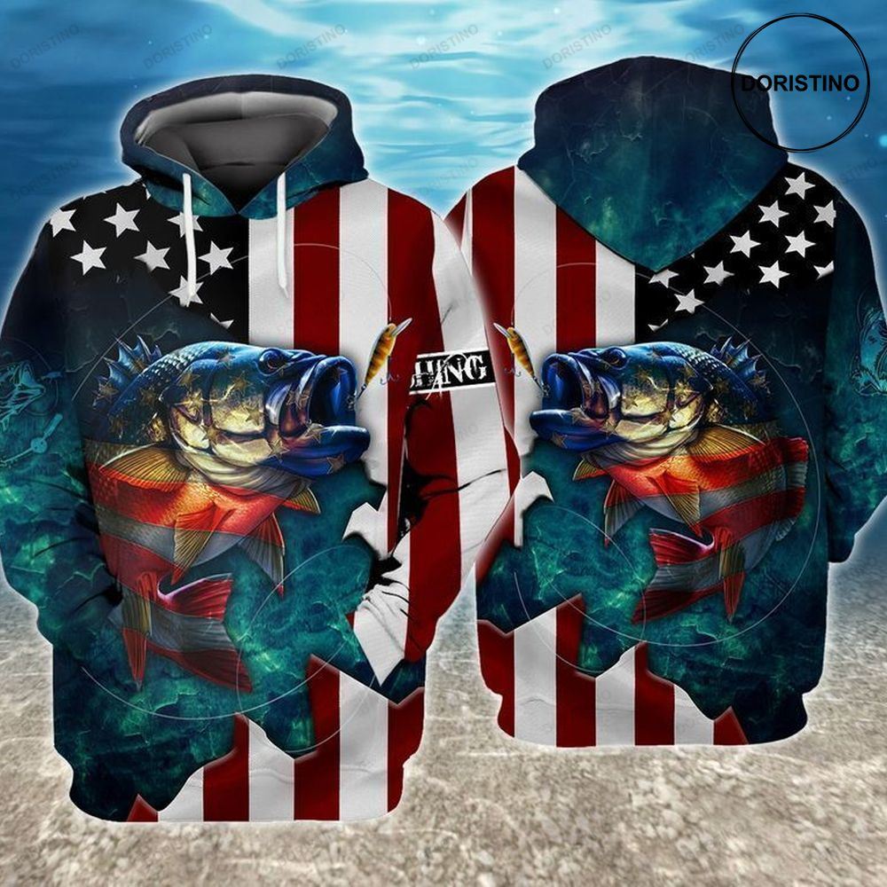 4th Of July Independence Day Fishing American Flag Limited Edition 3d Hoodie