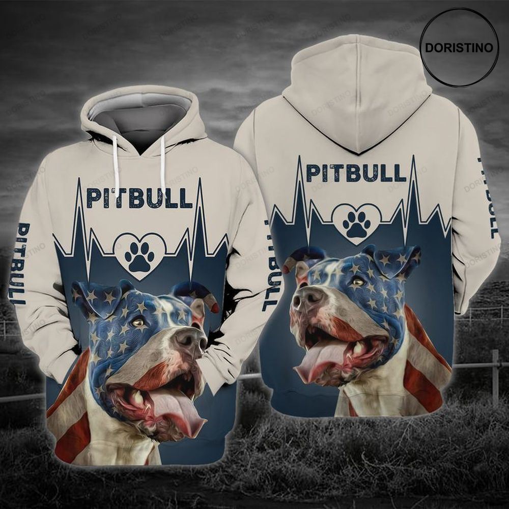 4th Of July Independence Day Love Pitbull Limited Edition 3d Hoodie
