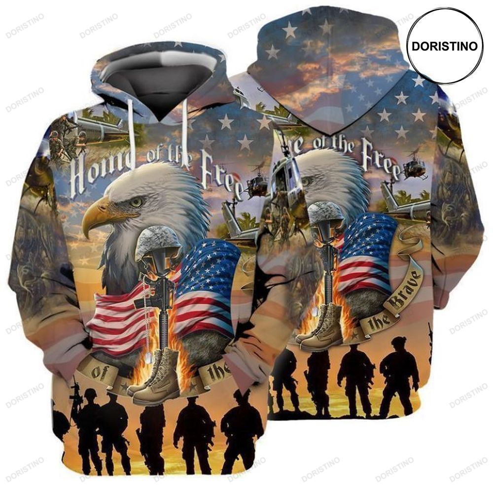 4th Of July Independence Day Memorial Day American Eagle Home Of The Free Awesome 3D Hoodie