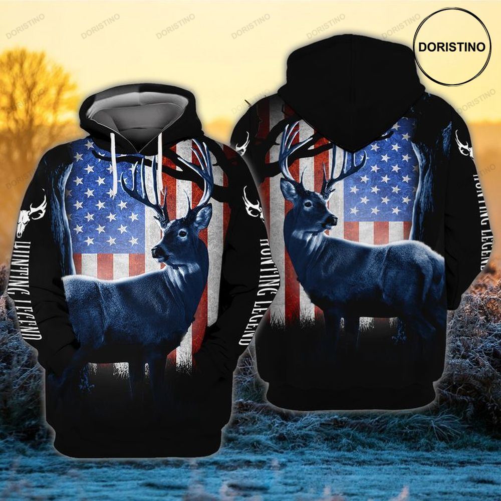4th Of July Independence Deer Hunting All Over Print Hoodie