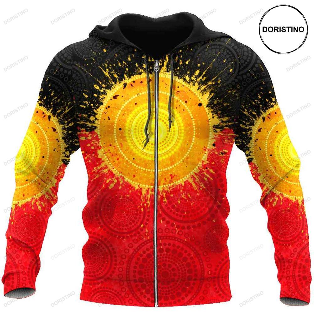 Aboriginal Flag Indigenous Sun Painting Art Limited Edition 3d Hoodie