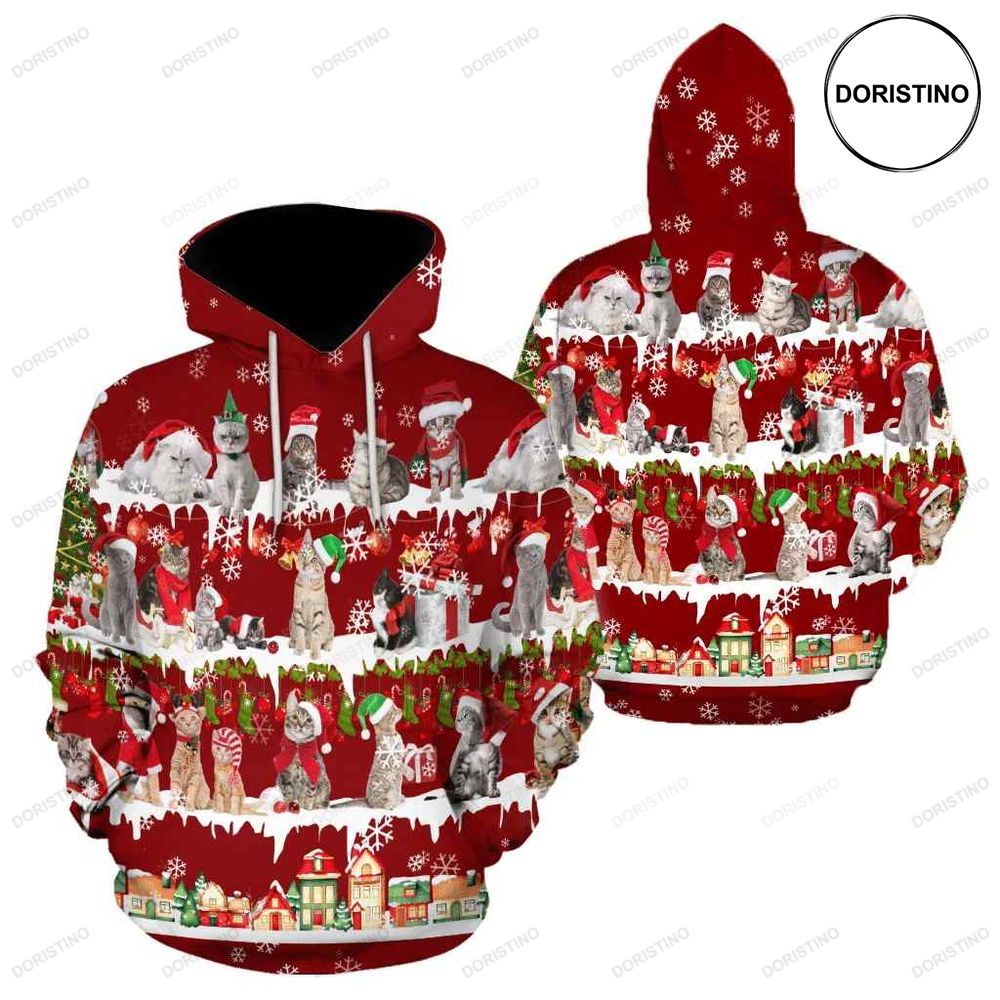 All Cat Breeds Christmas All Over Print Hoodie