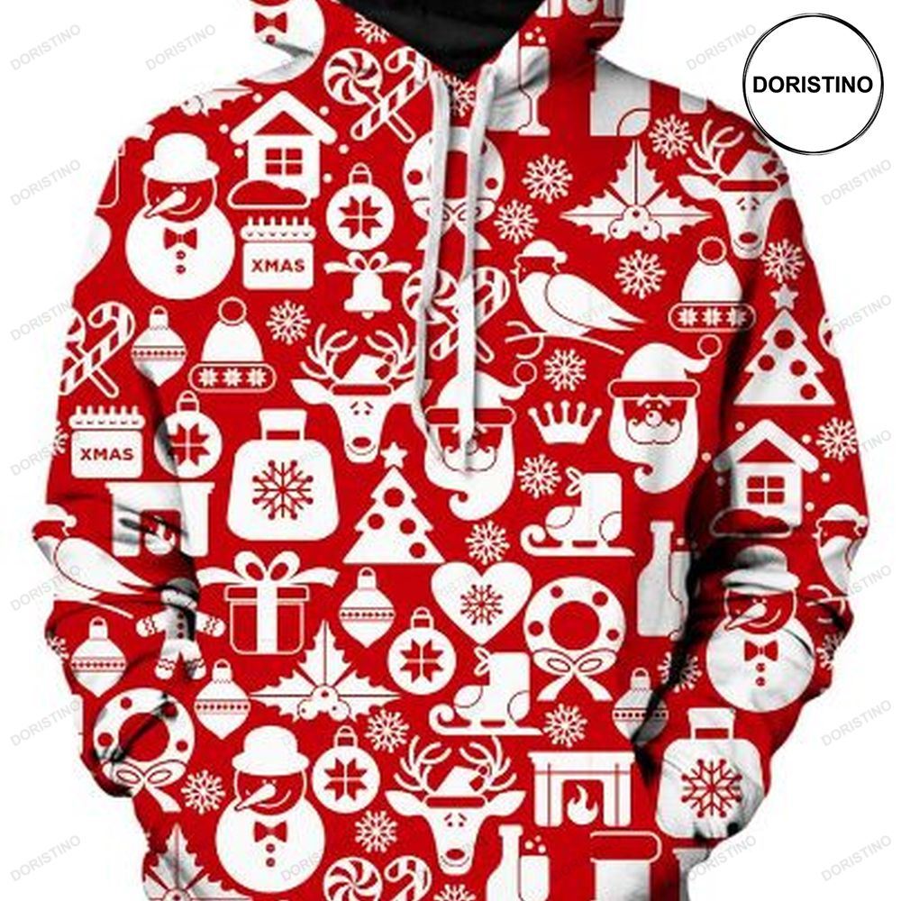 All The Fixins Christmas Snowing Awesome 3D Hoodie