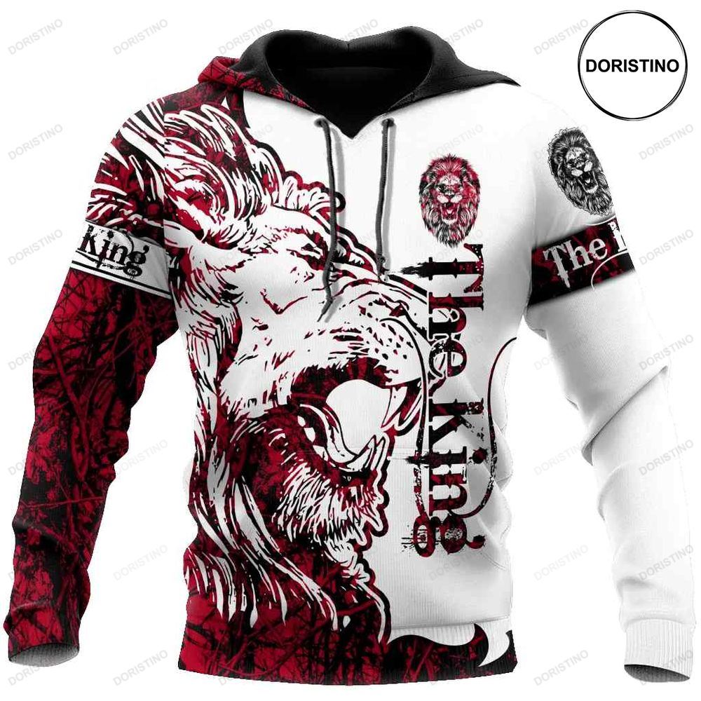 Alpha King Lion Tattoo All Over Print Hoodie