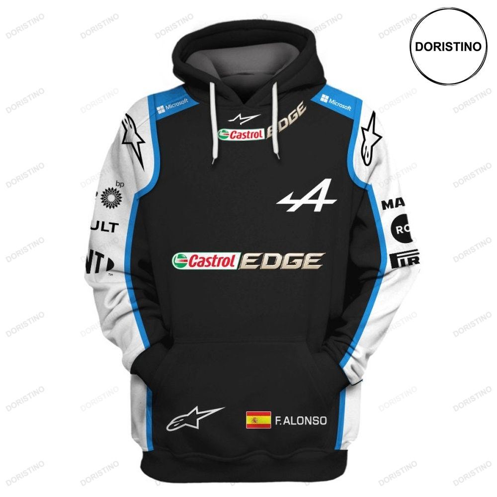 Alpine F1 Team Edge Falonso Racing Team Awesome 3D Hoodie