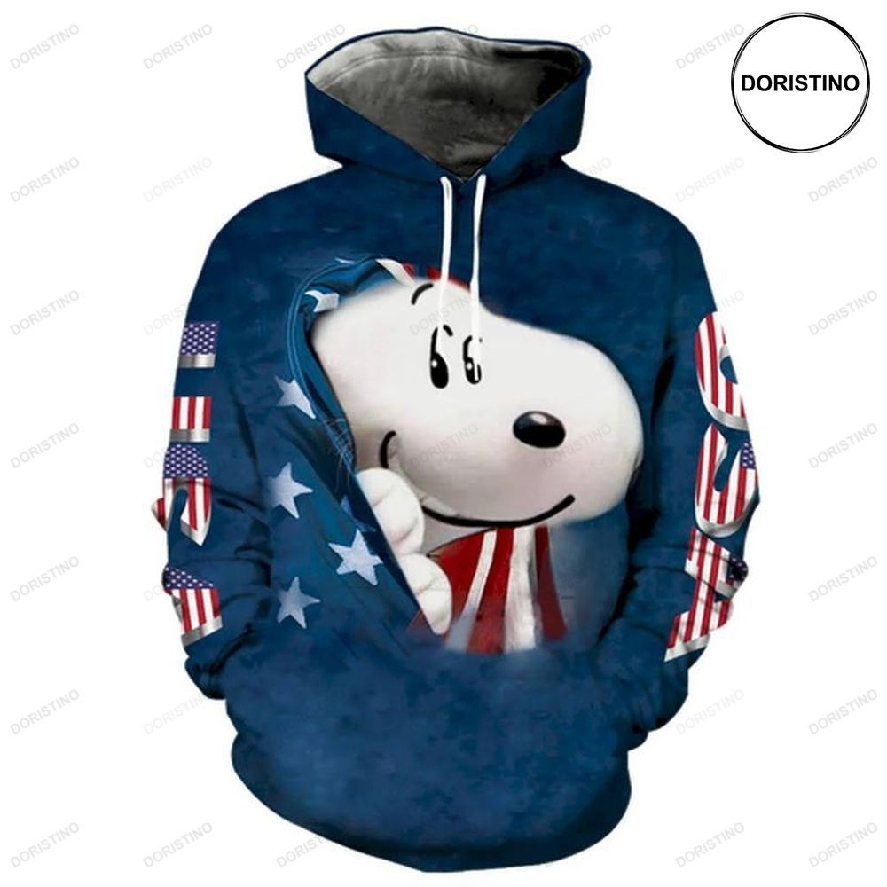 American Flag Snoopy Full Limited Edition 3d Hoodie