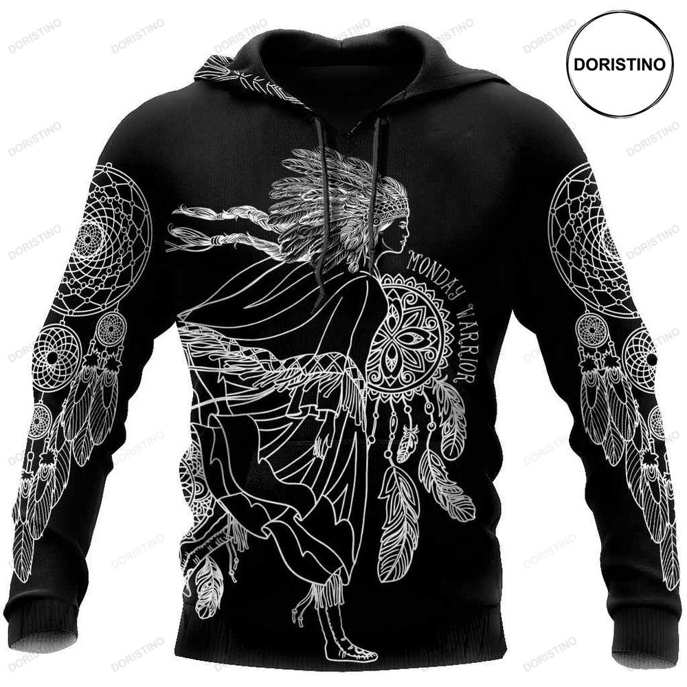 American Indian Warrior Awesome 3D Hoodie