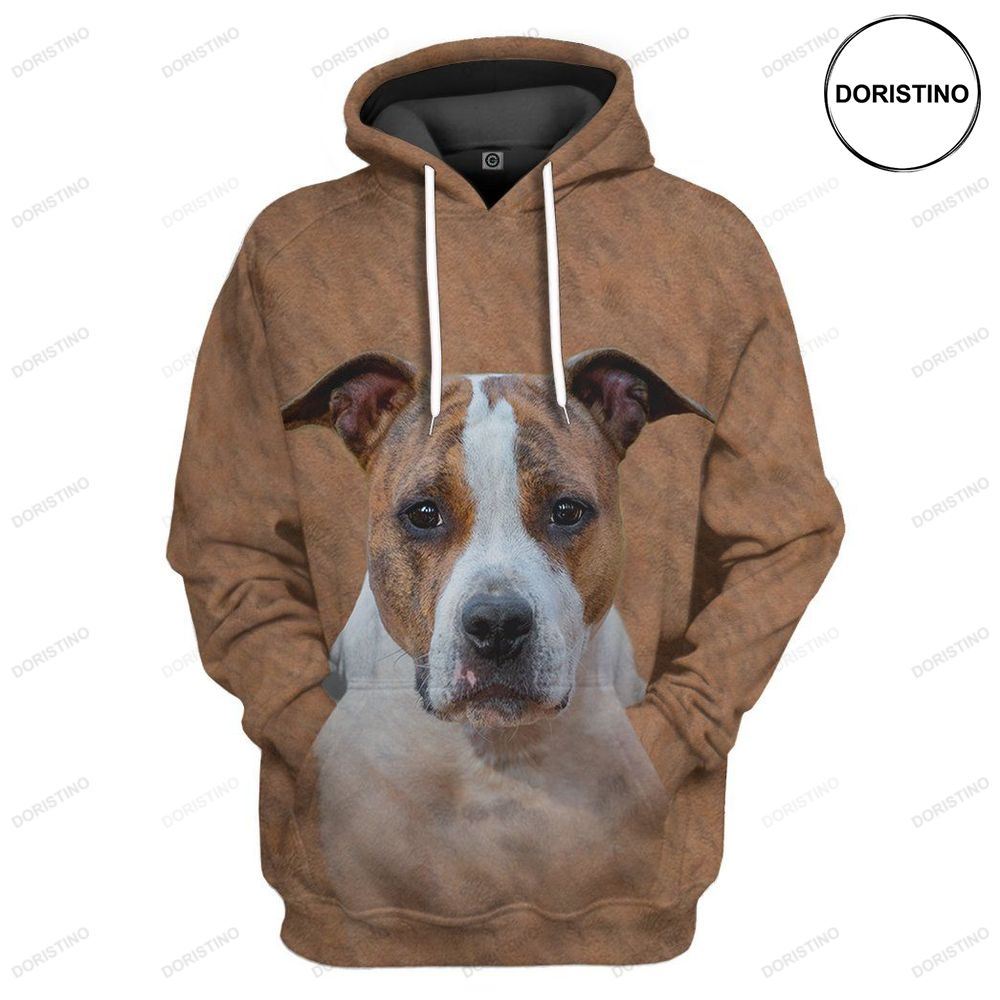 American Staffordshire Terrier Dog Ed Awesome 3D Hoodie