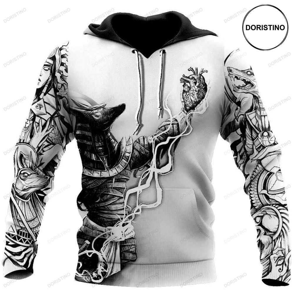 Ancient Egypt Anubis And Heart Awesome 3D Hoodie