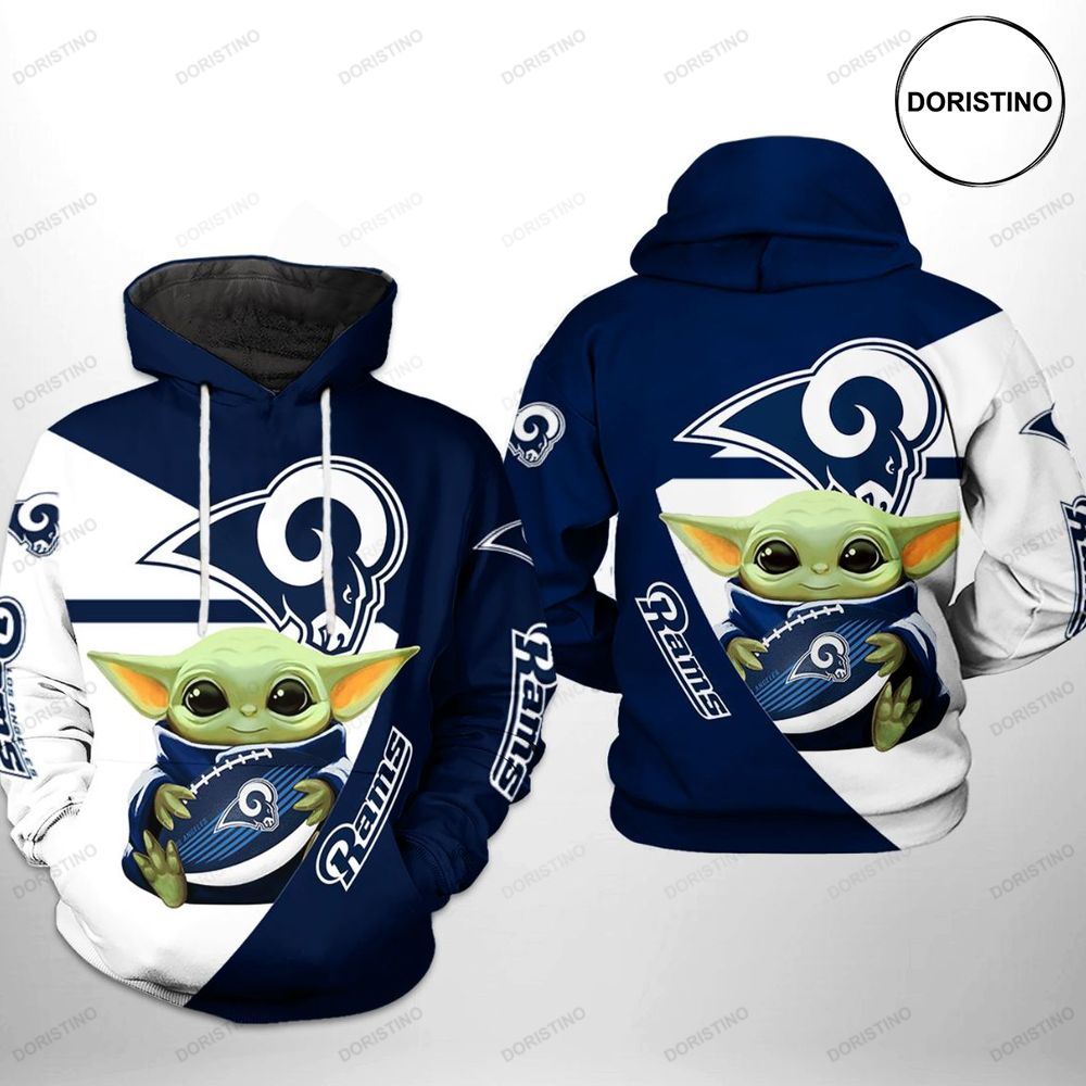 Los Angeles Rams Nfl Baby Yoda Team Limited Edition 3d Hoodie