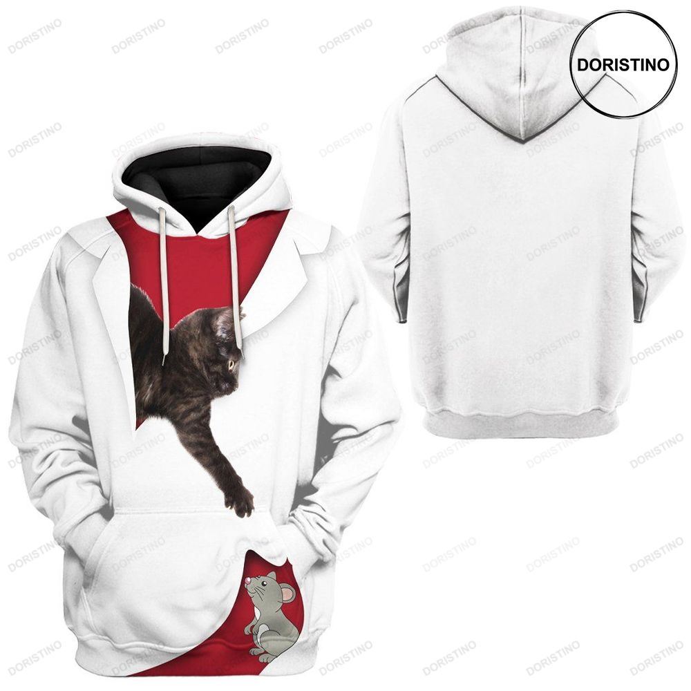 Love Black Cat Custom Awesome 3D Hoodie