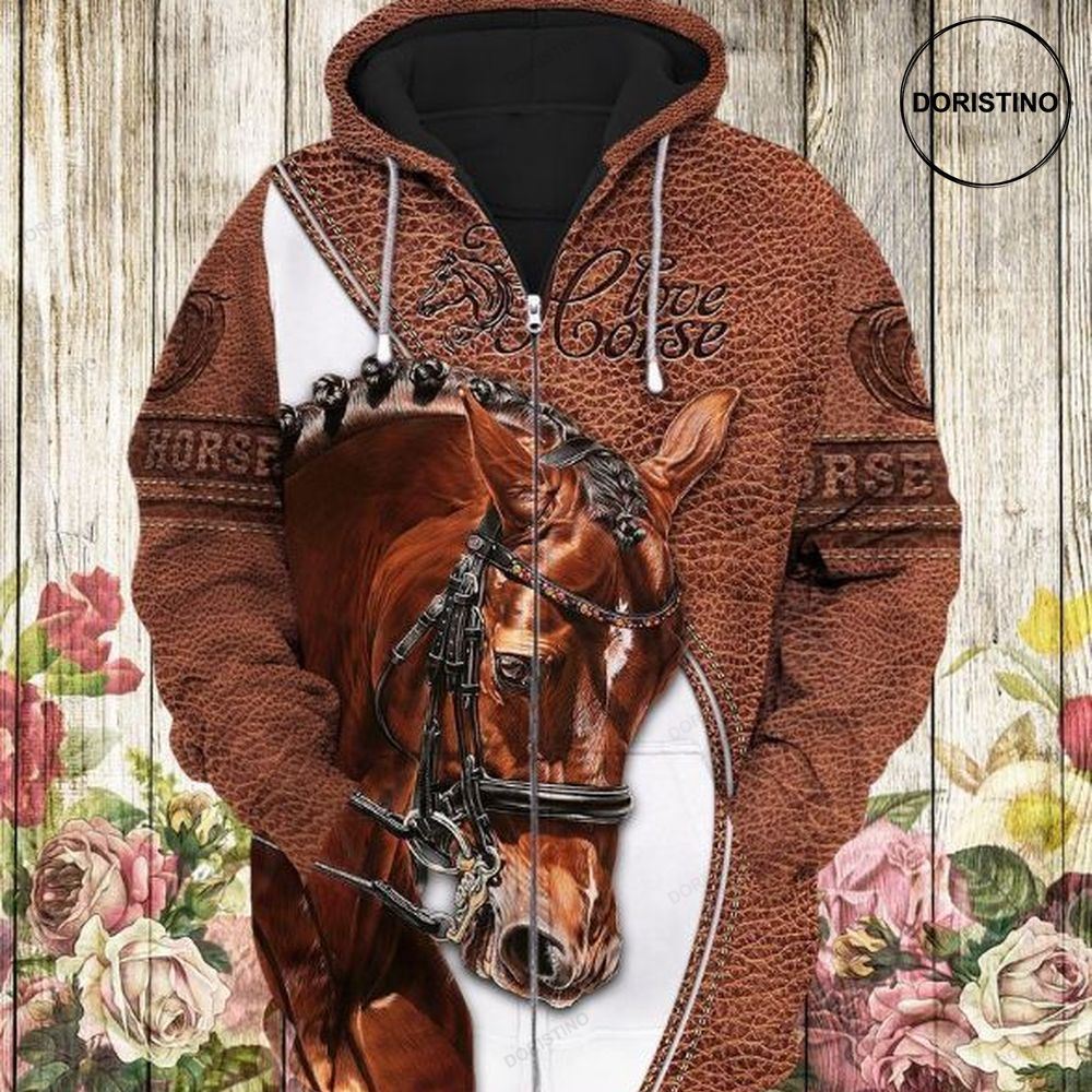 Love Brown Horse Awesome 3D Hoodie