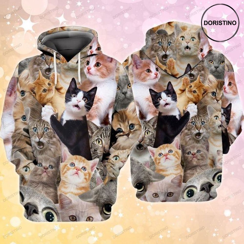 Love Cats Awesome 3D Hoodie