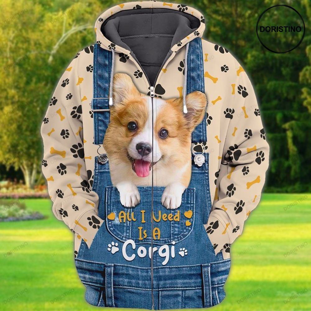 Love Corgi Dog All I Need Is A Corgi All Over Print Hoodie