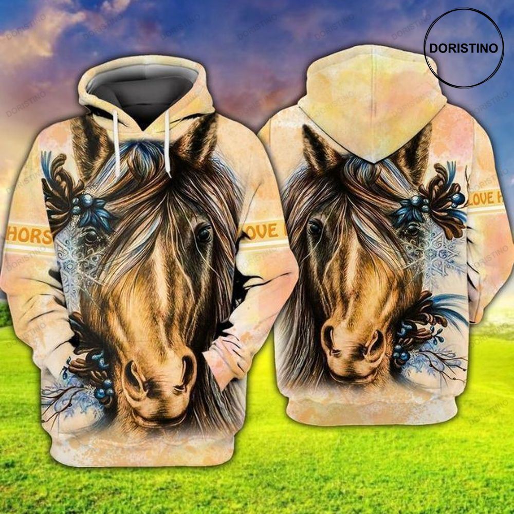 Love Horse2 For Christmas Limited Edition 3d Hoodie