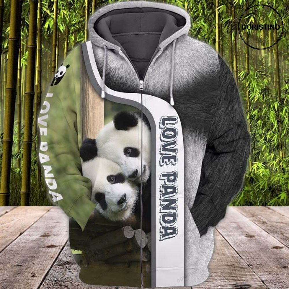 Love Panda All Over Print Hoodie