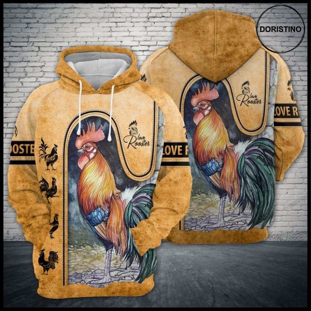 Love Rooster Limited Edition 3d Hoodie