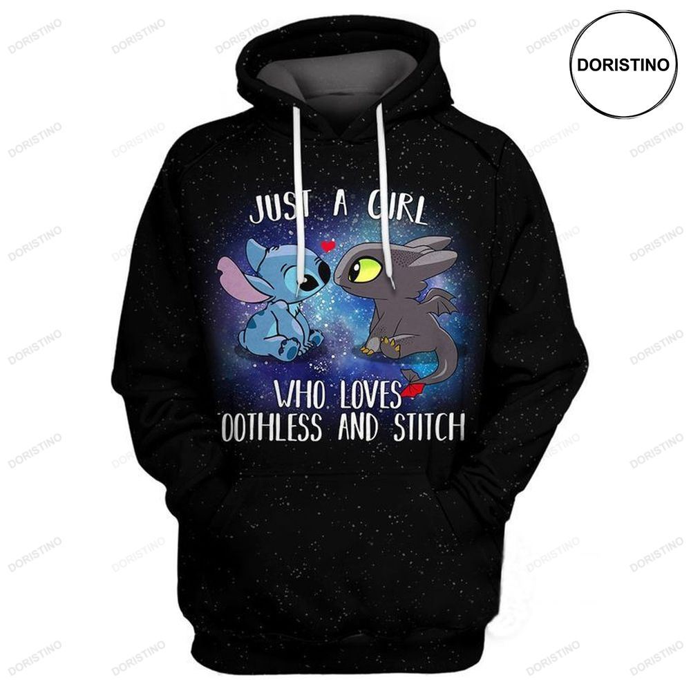 Loves Toothless And Stitch Limited Edition 3d Hoodie