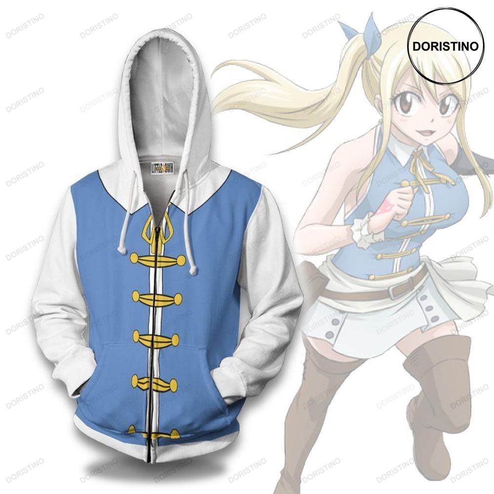 Lucy Heartfilia Fairy Tail Amine Casual Cosplay Costume All Over Print Hoodie