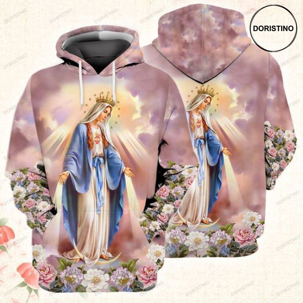 Mama Mary All Over Print Hoodie