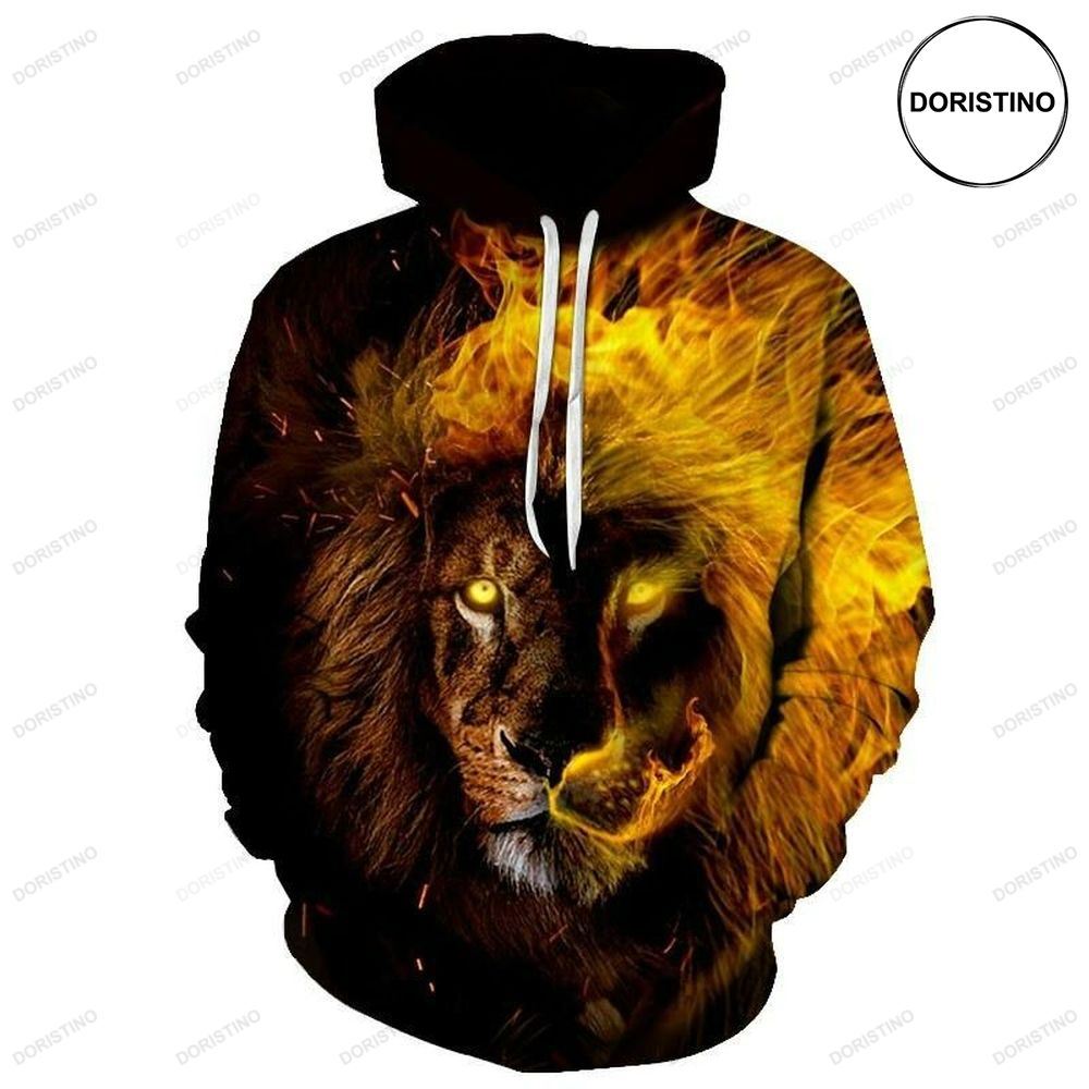Mannen Tiger Grappige All Over Print Hoodie