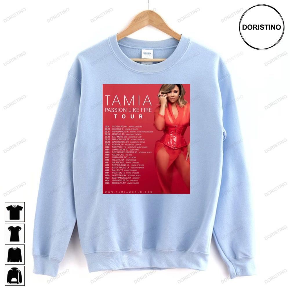 Tamia Passion Like Fire Tour 2018 Awesome Shirts