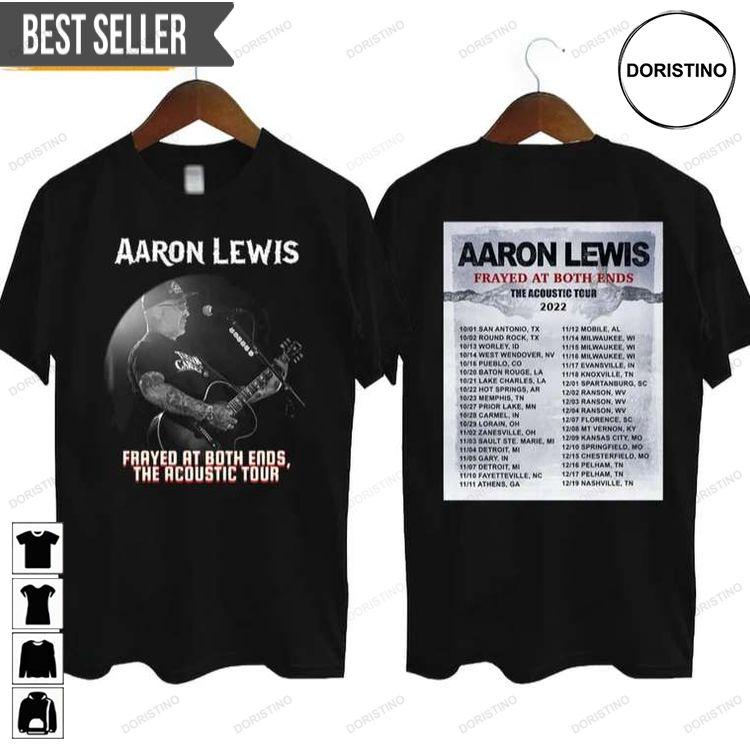 Aaron Lewis Frayed At Both Ends Acoustic Tour 2022 Doristino Limited Edition T-shirts
