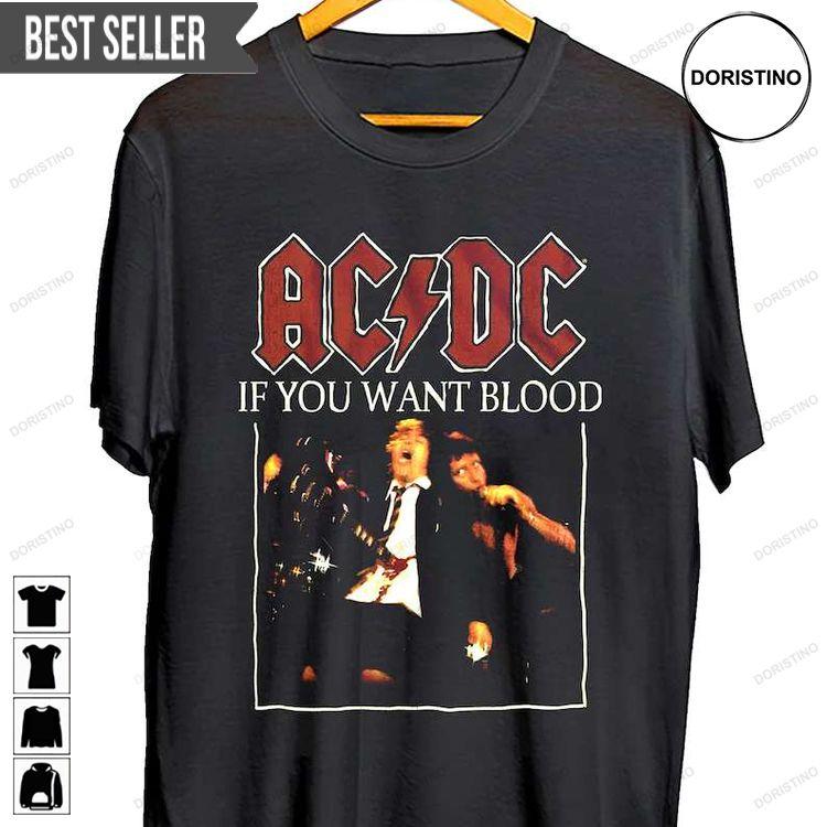 Acdc If You Want Blood Music Band Doristino Limited Edition T-shirts