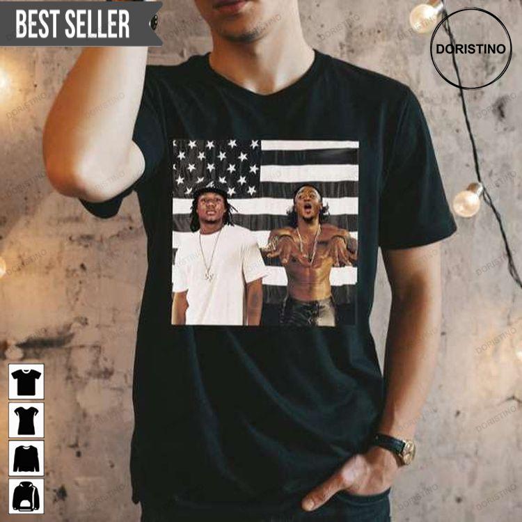 Acuna And Albies Outkast Stankonia Us Flag Doristino Limited Edition T-shirts