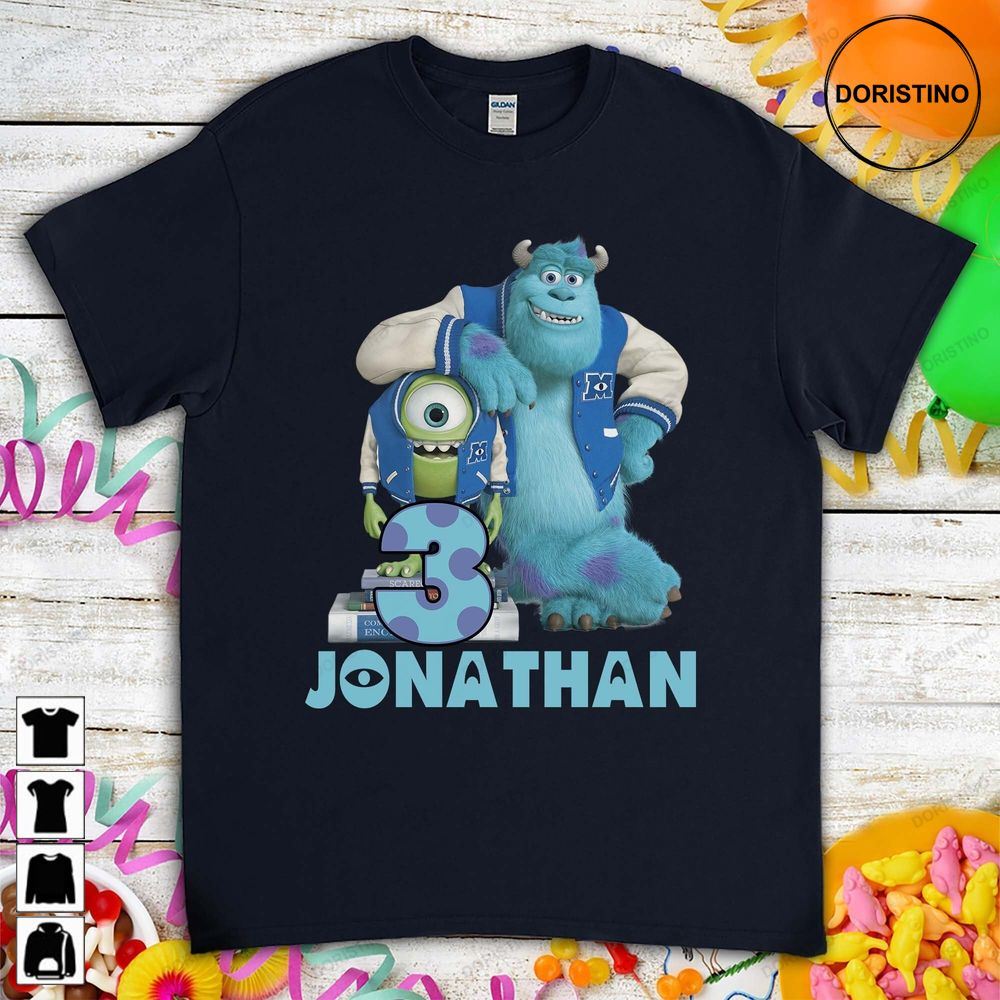 Mike And Sulley Monsters Inc Birthday Gift For Son Daughter Funny Custom Name Birthday Limited Edition T-shirts