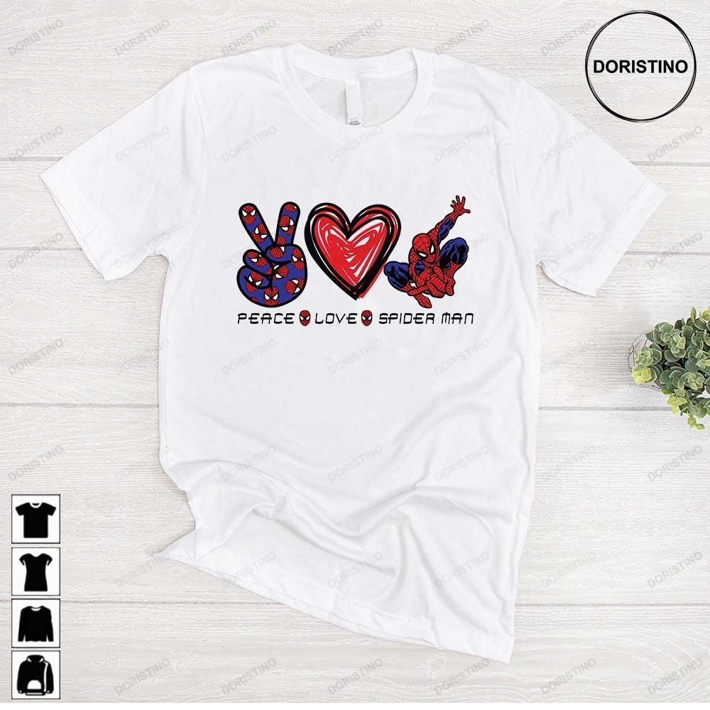 Peace Love Spider-man Funny Unisex Gift Limited Edition T-shirts