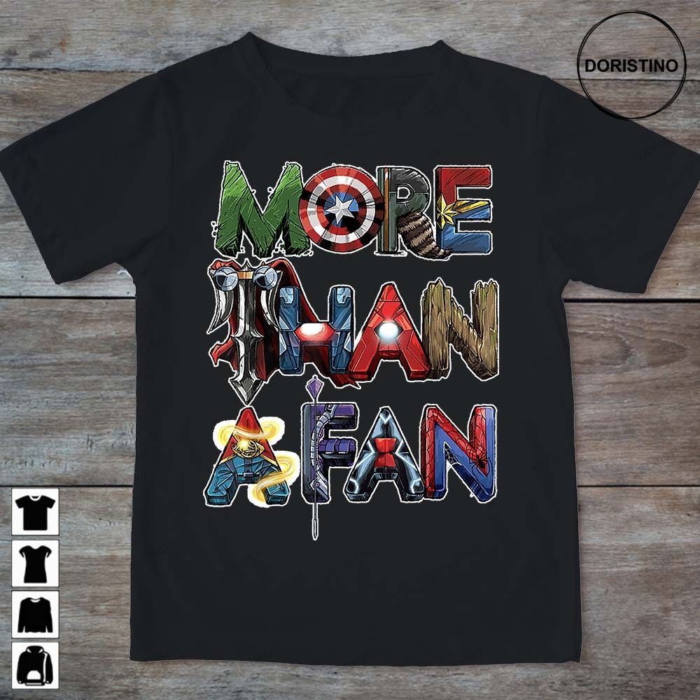 Retro Vintage More Than A Fan Avengers Funny Marvel Comic Gift Men Women Awesome Shirts