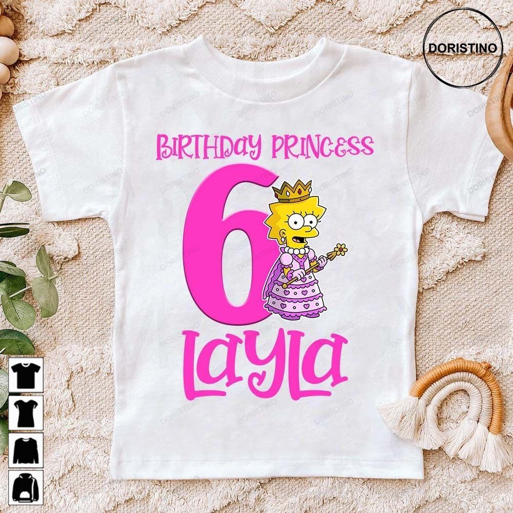 Simpsons Birthday Princess Personalized Name Birthday For Boy Girl Birthday  Gift For Son Daughter Custom Name