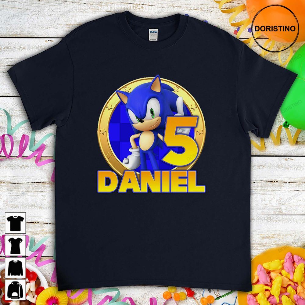 Sonic The Hedgehog Gift For Gamer Custom Name Limited Edition T-shirts