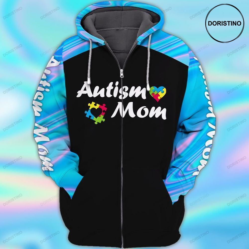 Autism Awareness Autism Mom V2 Awesome 3D Hoodie