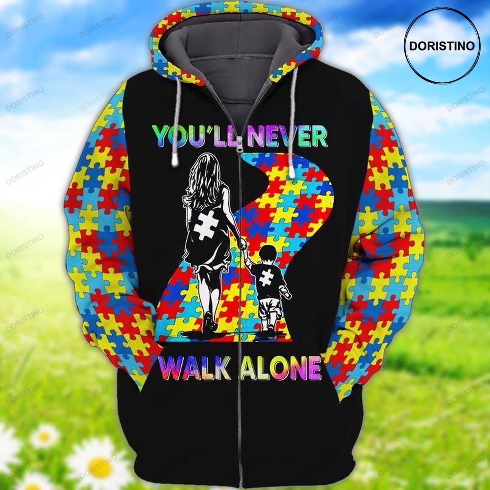 Autism Awareness Youll Never Walk Alone Limited Edition 3d Hoodie