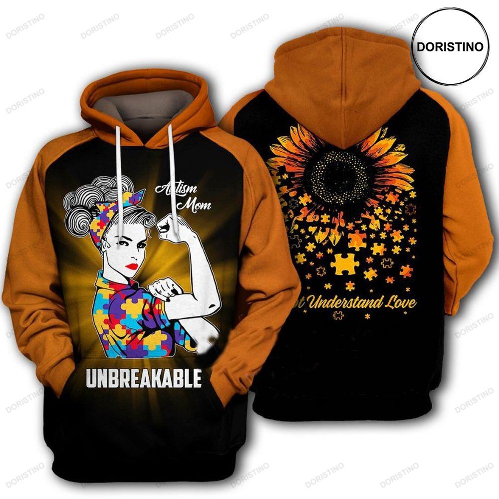Autism Mom Unbreakable Sunflower Limited Edition 3d Hoodie