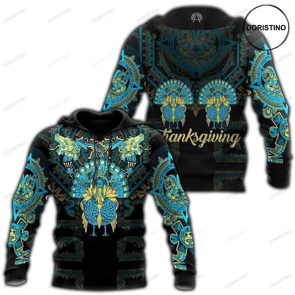 Aztec Mayan Aztec Turkey Thanksgiving Awesome 3D Hoodie