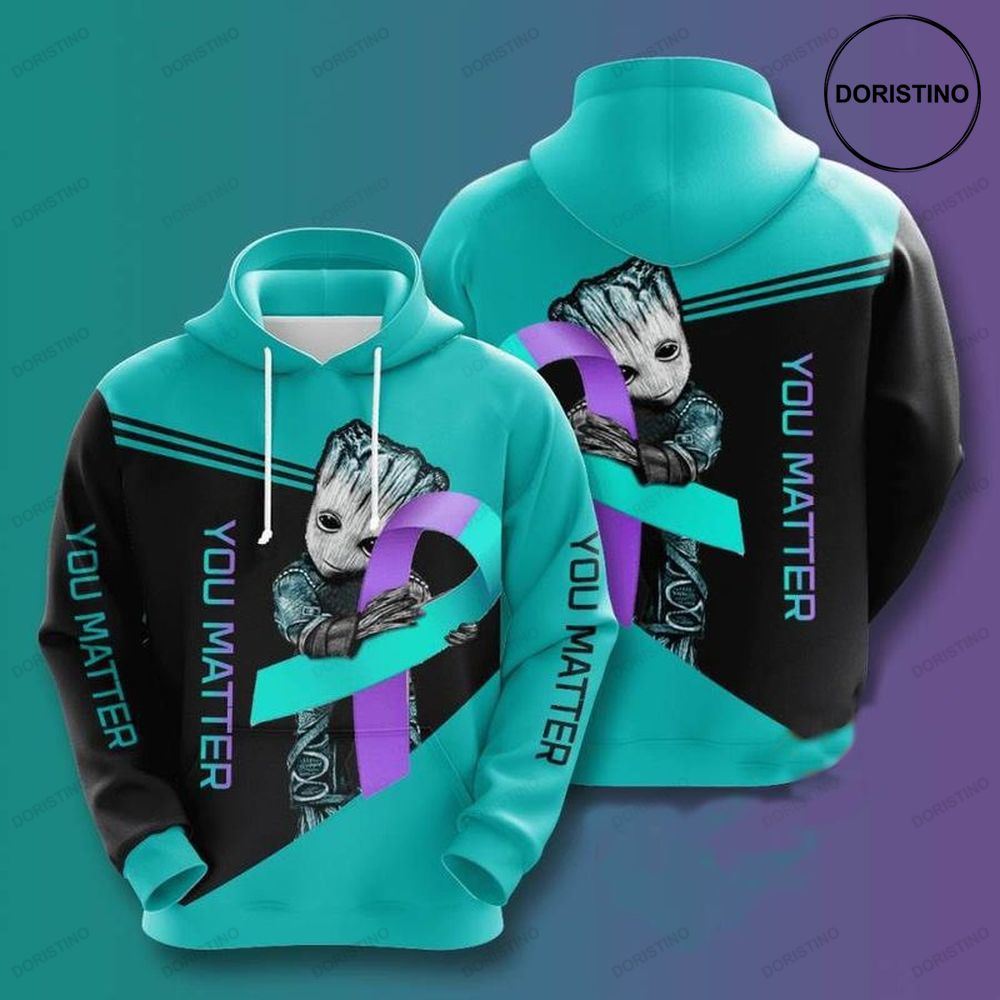 Baby Groot X Suicide Prevention Awareness Limited Edition 3d Hoodie