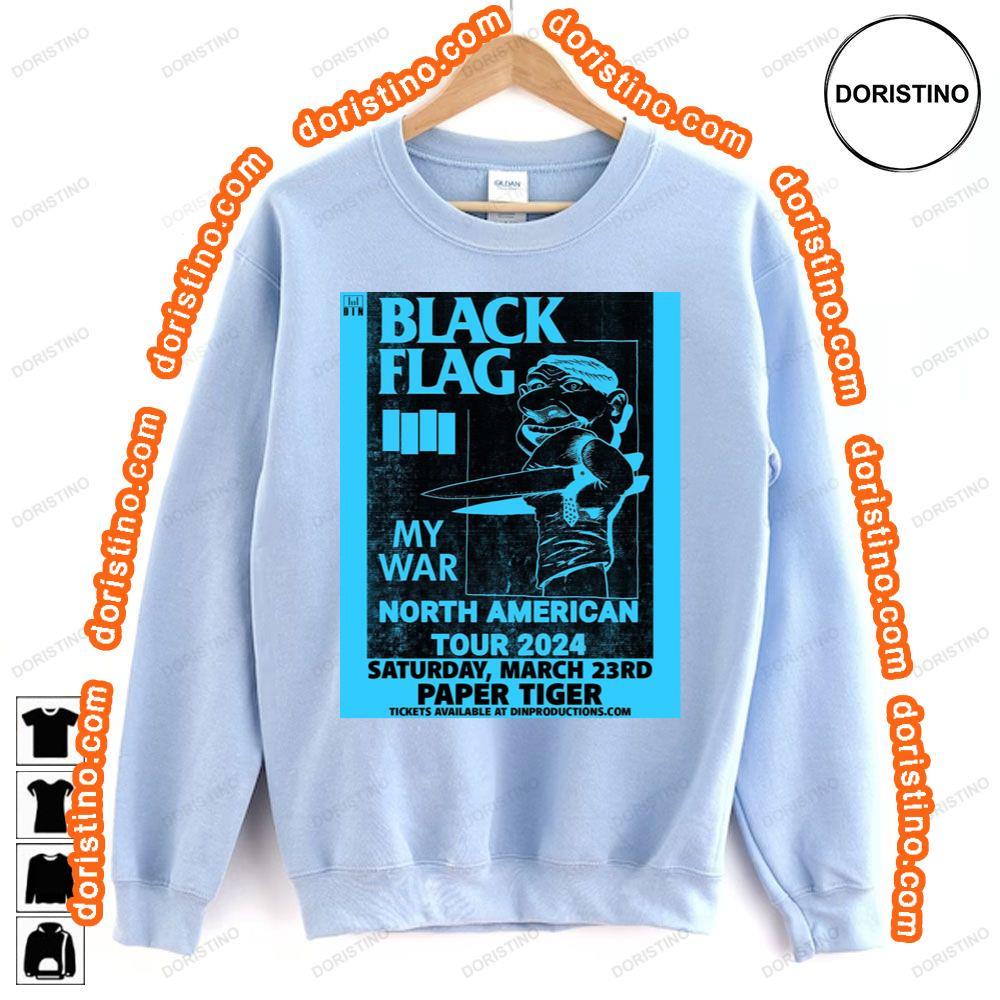 Black Flag My War North American Tour 2024 Sweatshirt Long Sleeve Hoodie