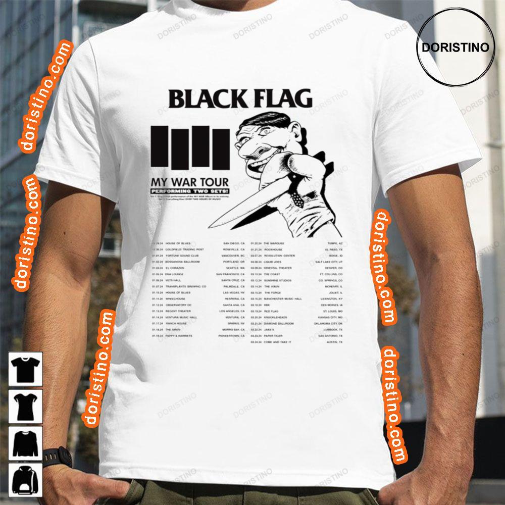 Black Flag My War Tour Dates 2024 Hoodie Tshirt Sweatshirt