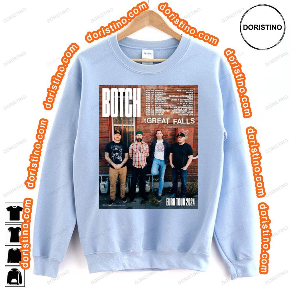 Botch With Great Falls Eu Tour 2024 Sweatshirt Long Sleeve Hoodie