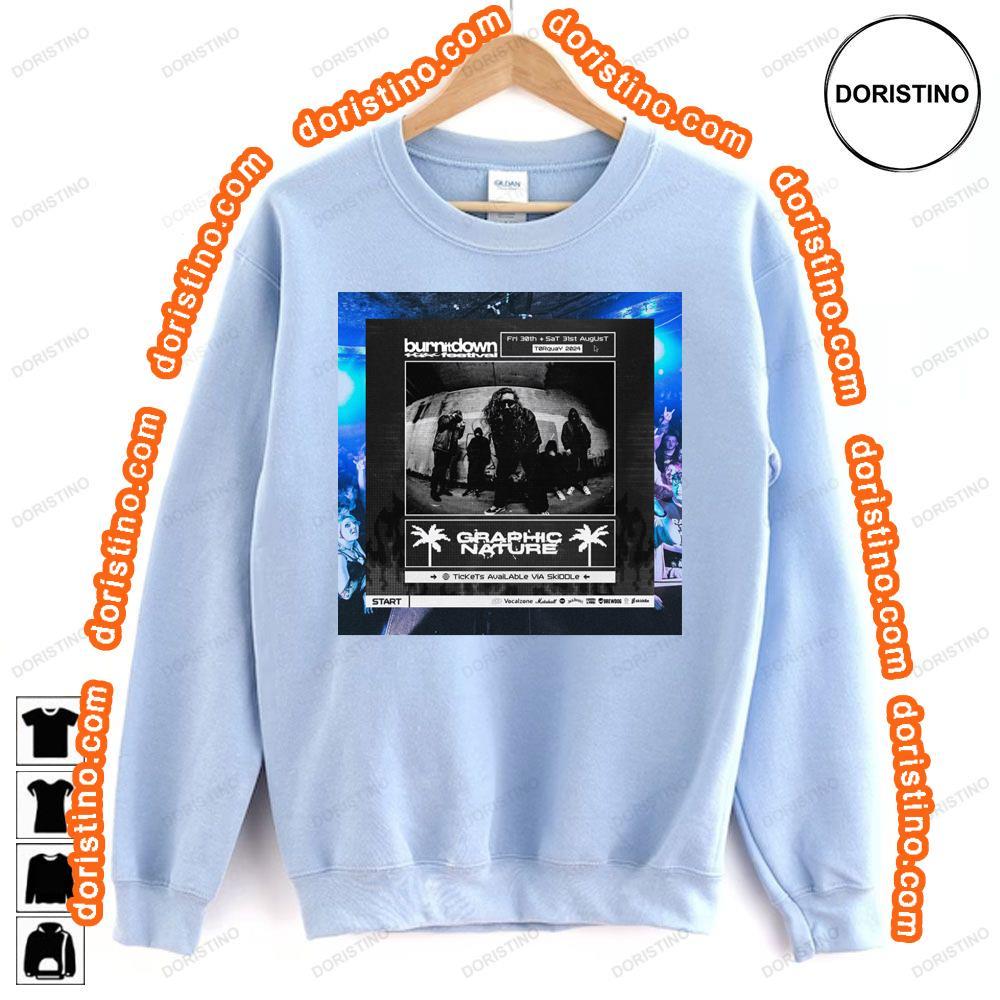 Burn It Down Festival Graphic Nature Sweatshirt Long Sleeve Hoodie